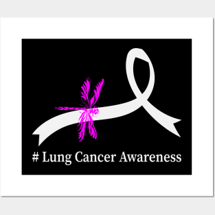 I Wear White Lung Cancer Awareness Posters and Art